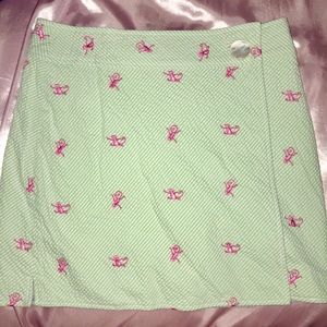Lilly Pulitzer Reversible Seersucker Skirt Size 4